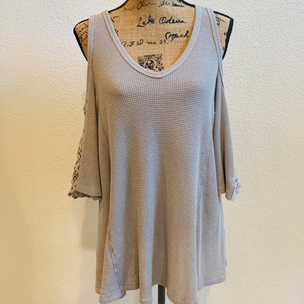 Nectar Clothing knitted top grey long sleeve large - Picture 1 of 5
